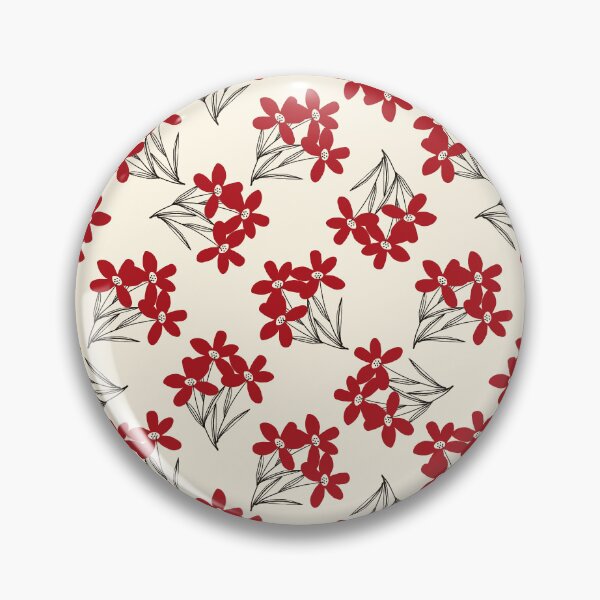 Item preview, red flowers pattern  designed and sold by Dustick.