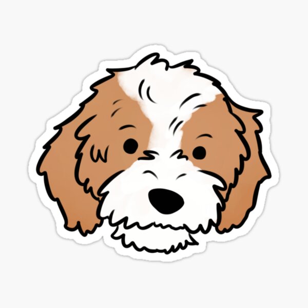 Item preview, Cute cavapoo dog illustration  designed and sold by Yarafantasyart.