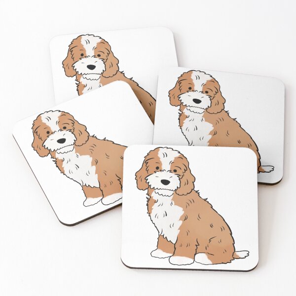 Item preview, Cute cavapoo dog illustration  designed and sold by Yarafantasyart.