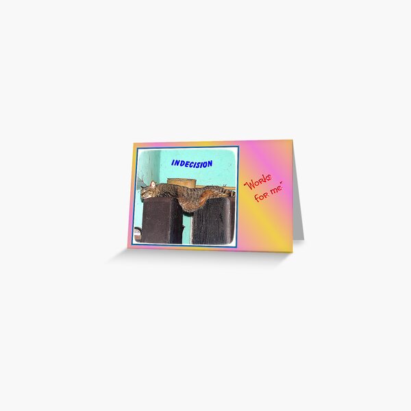 Indecision Works For Me Greeting Card
