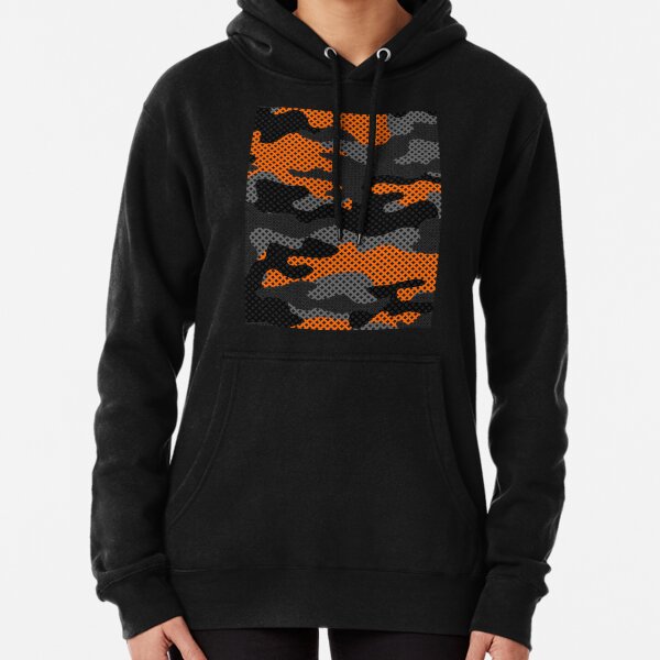 Black and clearance orange bape hoodie