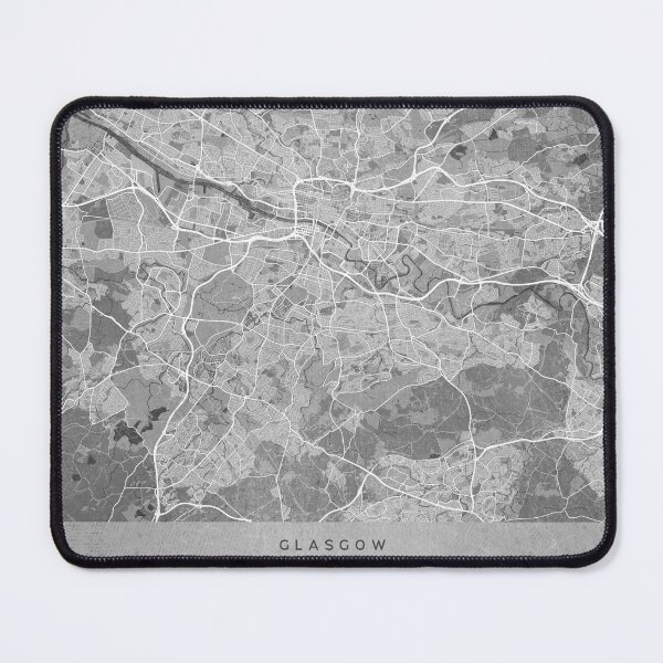 Item preview, Map of Glasgow (England) in gray vintage style designed and sold by blursbyai.