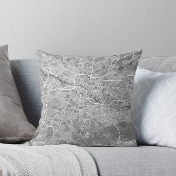 Item preview, Map of Glasgow (England) in gray vintage style designed and sold by blursbyai.