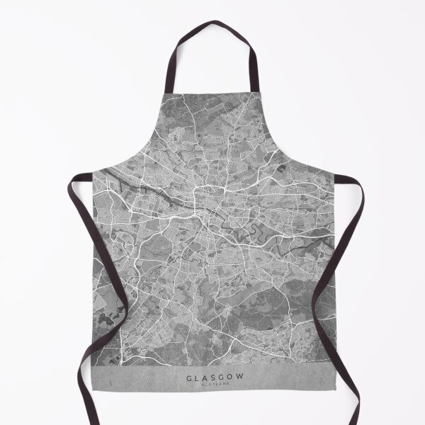Item preview, Map of Glasgow (England) in gray vintage style designed and sold by blursbyai.