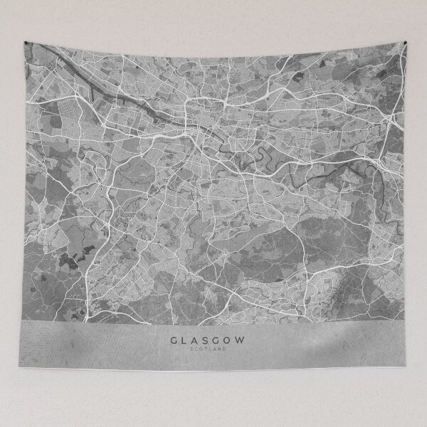 Item preview, Map of Glasgow (England) in gray vintage style designed and sold by blursbyai.