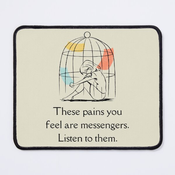 Item preview, These Pains You Feel Are Messengers. Listen To Them. Rumi Quote designed and sold by Rebel-Design.