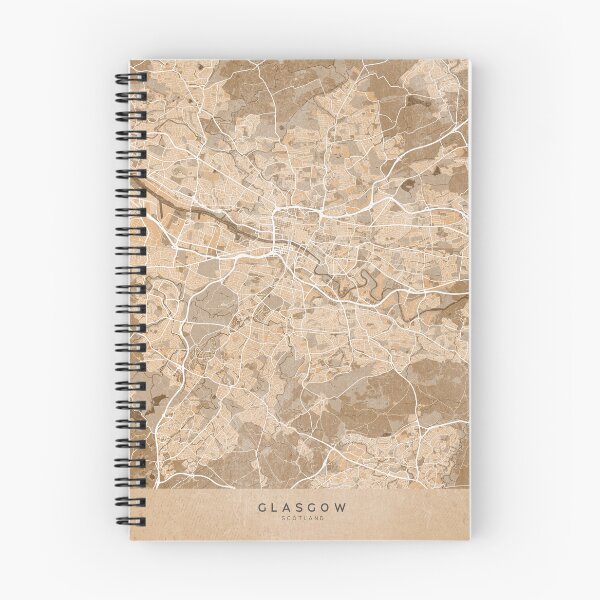 Item preview, Map of Glasgow (England) in sepia vintage style designed and sold by blursbyai.