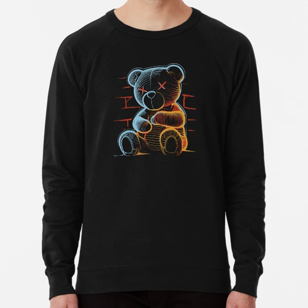 [RADINEO]★24FW★韓国人気★PARTY BEAR SWEATSHIRT Neon X Eyed Teddy Bear