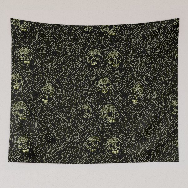 Item preview, skull scrawl pattern designed and sold by weirdove.
