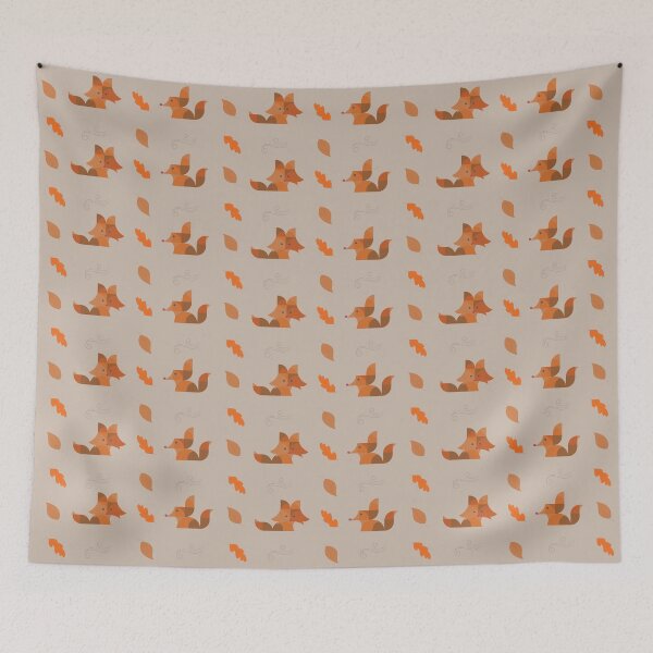 Item preview, Fox pattern designed and sold by SliceofArtWall.