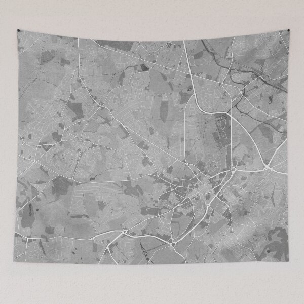 Item preview, Map of Dudley (England) in gray vintage style designed and sold by blursbyai.