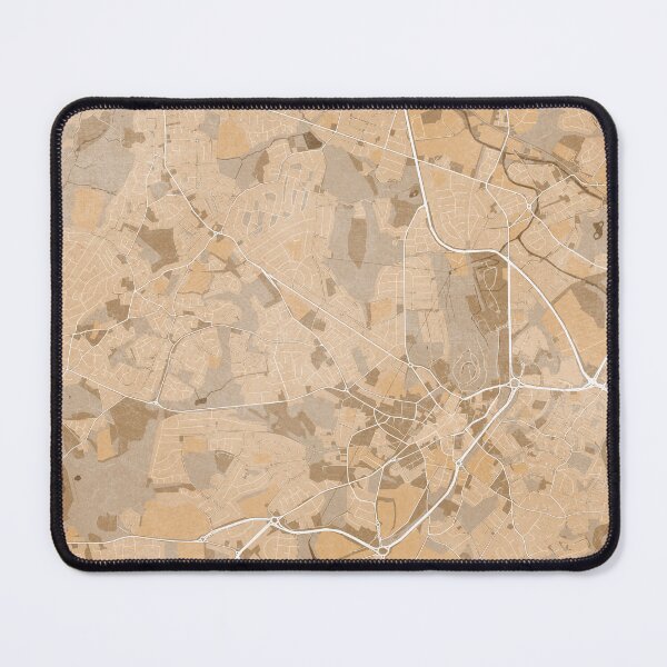 Item preview, Map of Dudley (England) in sepia vintage style designed and sold by blursbyai.