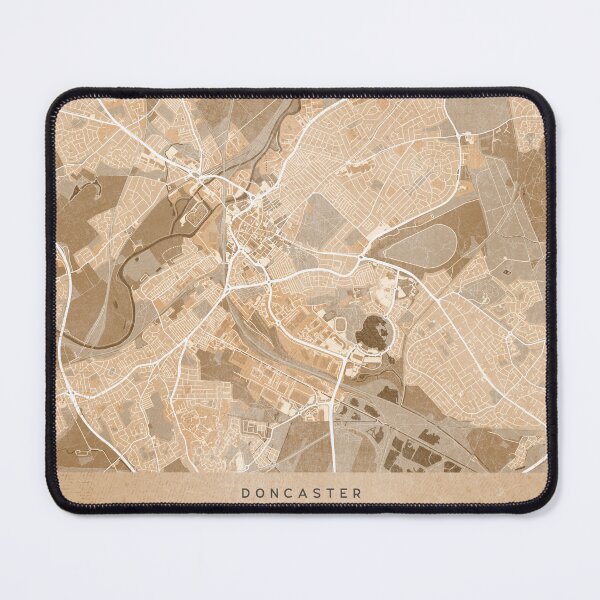 Item preview, Map of Doncaster (England) in sepia vintage style designed and sold by blursbyai.