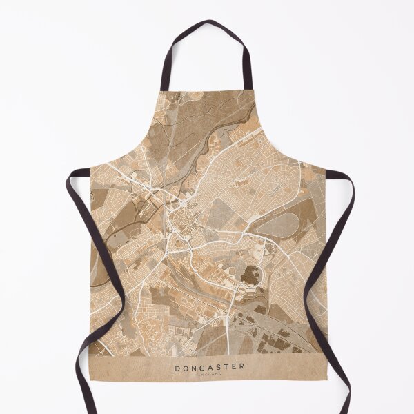 Item preview, Map of Doncaster (England) in sepia vintage style designed and sold by blursbyai.
