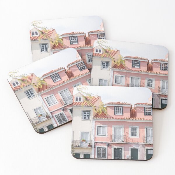 Item preview, Pastel Tone Houses | Alfama Lisbon Portugal designed and sold by PhotosByVille.