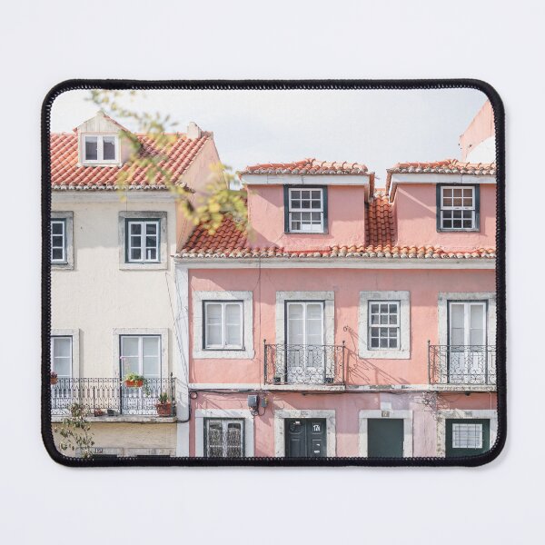 Item preview, Pastel Tone Houses | Alfama Lisbon Portugal designed and sold by PhotosByVille.