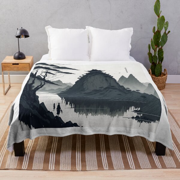 Item preview, Soothing Sepia Ink Wash of Ninh Binh's Rustic Villages| Tranquil Sepia Landscape of Ancient Villages in Ninh Binh, Vietnam designed and sold by RedArtG09.
