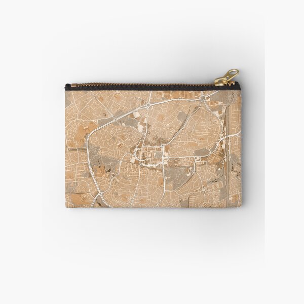 Item preview, Map of Crawley (England) in sepia vintage style designed and sold by blursbyai.