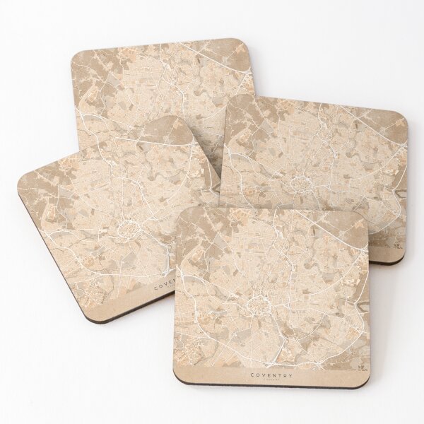 Item preview, Map of Coventry (England) in sepia vintage style designed and sold by blursbyai.