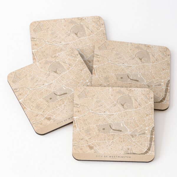 Item preview, Map of City of Westminster (England) in sepia vintage style designed and sold by blursbyai.