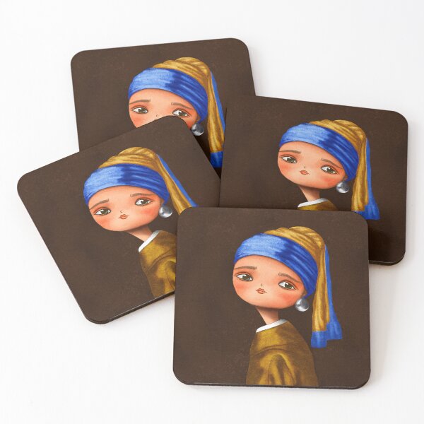 Item preview, Girl with a Pearl Earring illustration  designed and sold by Art-by-Nika.