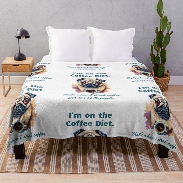 Item preview, I'm On The Coffee Diet- Dog Funny Quote designed and sold by AllPrintsMore.