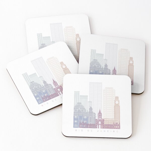 Item preview, RIO JANEIRO SKYLINE POSTER PASTEL designed and sold by paulrommer.