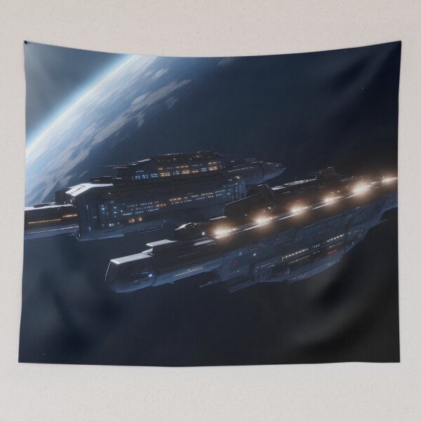 Item preview, The Celestial Cruiser: A Spaceship on a Voyage Above Earth's Breathtaking Terrain designed and sold by MonsterMatt87.