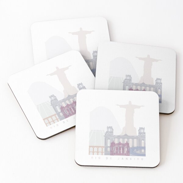 Item preview, RIO JANEIRO V2 SKYLINE POSTER PASTEL designed and sold by paulrommer.