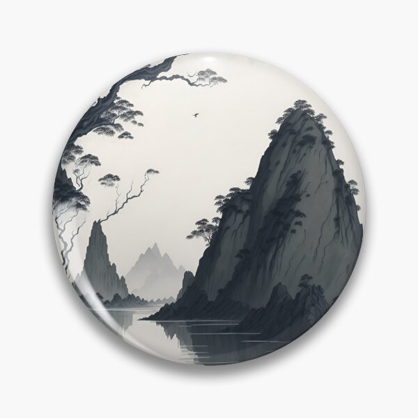 Item preview, Ninh Binh's Ancient Villages| A Timeless Sepia Ink Wash| Ink Wash Painting of Ninh Binh's Rustic Villages designed and sold by RedArtG09.