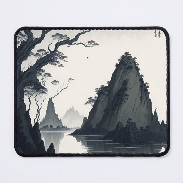 Item preview, Ninh Binh's Ancient Villages| A Timeless Sepia Ink Wash| Ink Wash Painting of Ninh Binh's Rustic Villages designed and sold by RedArtG09.