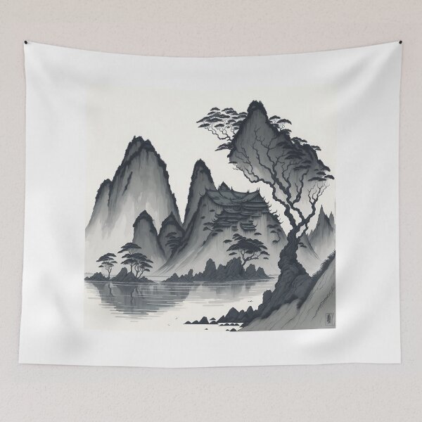 Item preview, Sepia Scenery| A Soothing Landscape of Ninh Binh, Vietnam| Quaint Villages in Sepia| A Timeless Painting from Ninh Binh, Vietnam designed and sold by RedArtG09.
