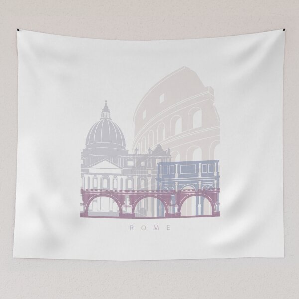 Item preview, ROME SKYLINE POSTER PASTEL designed and sold by paulrommer.