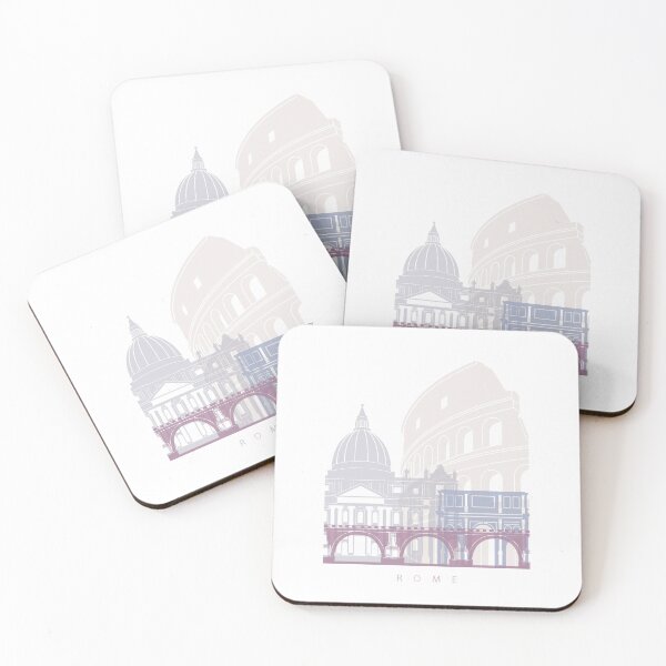 Item preview, ROME SKYLINE POSTER PASTEL designed and sold by paulrommer.