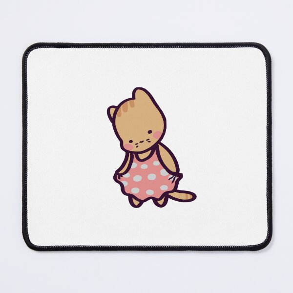 Item preview, Kawaii Cat in Cute Pink Summer Dress designed and sold by ThumboArtBumbo.