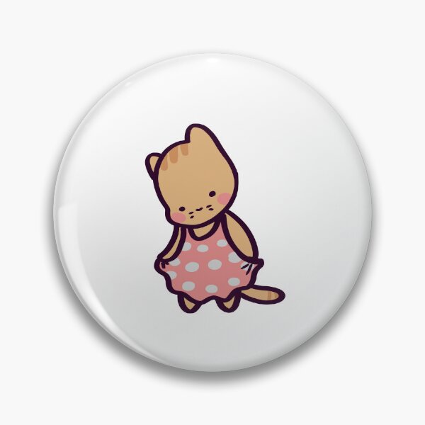 Item preview, Kawaii Cat in Cute Pink Summer Dress designed and sold by ThumboArtBumbo.