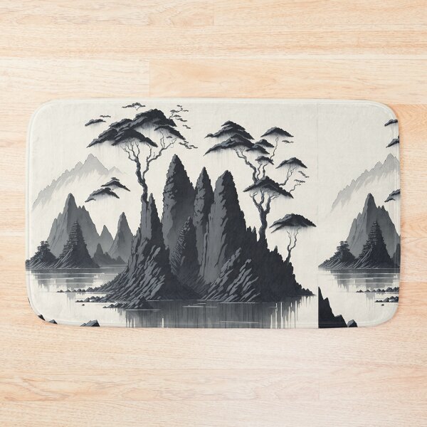 Item preview, Sepia Ink Wash of Ninh Binh's Picturesque Countryside| Traditional Charm| Sepia Ink Wash of Ninh Binh's Historic Villages designed and sold by RedArtG09.