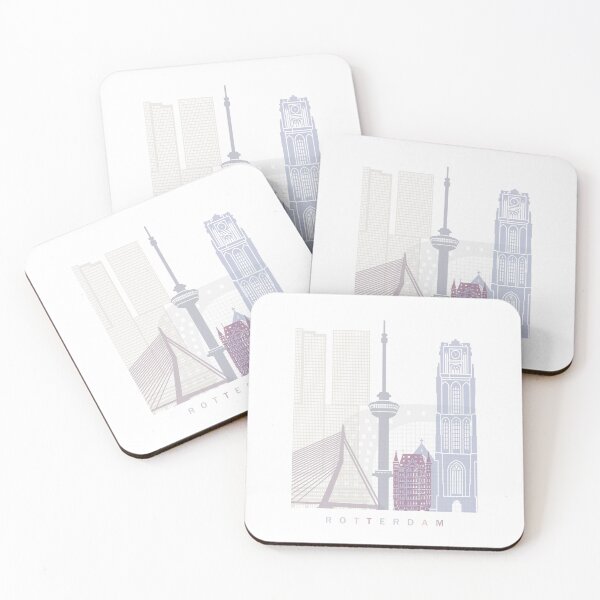 Item preview, ROTTERDAM SKYLINE POSTER PASTEL designed and sold by paulrommer.