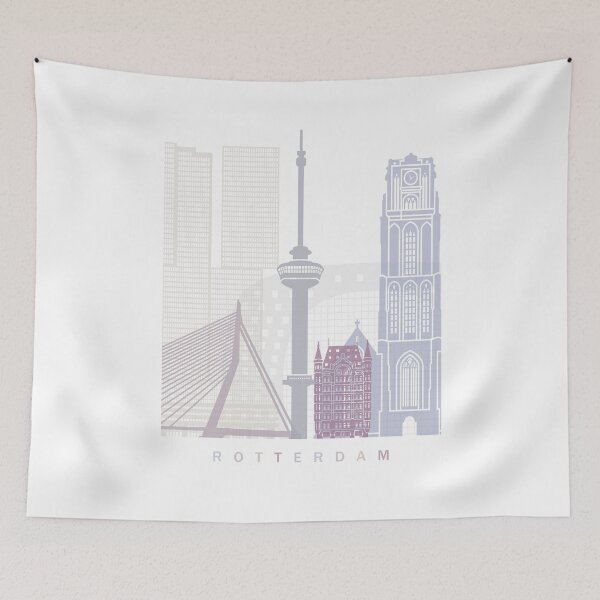 Item preview, ROTTERDAM SKYLINE POSTER PASTEL designed and sold by paulrommer.