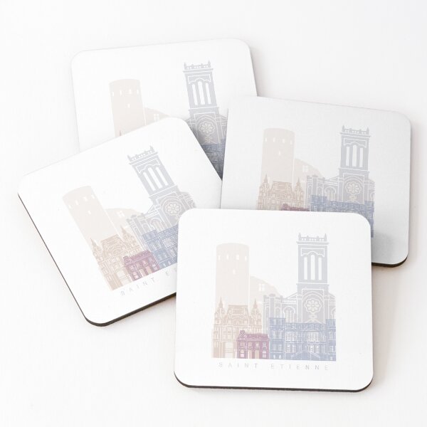 Item preview, SAINT ETIENNE SKYLINE POSTER PASTEL designed and sold by paulrommer.