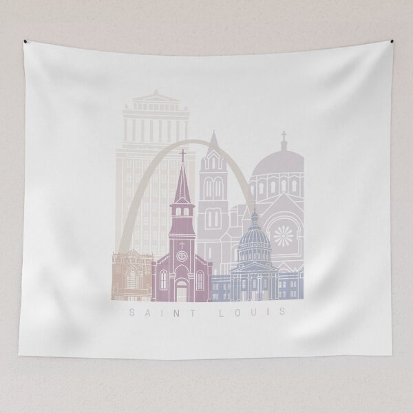 Item preview, SAINT LOUIS SKYLINE POSTER PASTEL designed and sold by paulrommer.