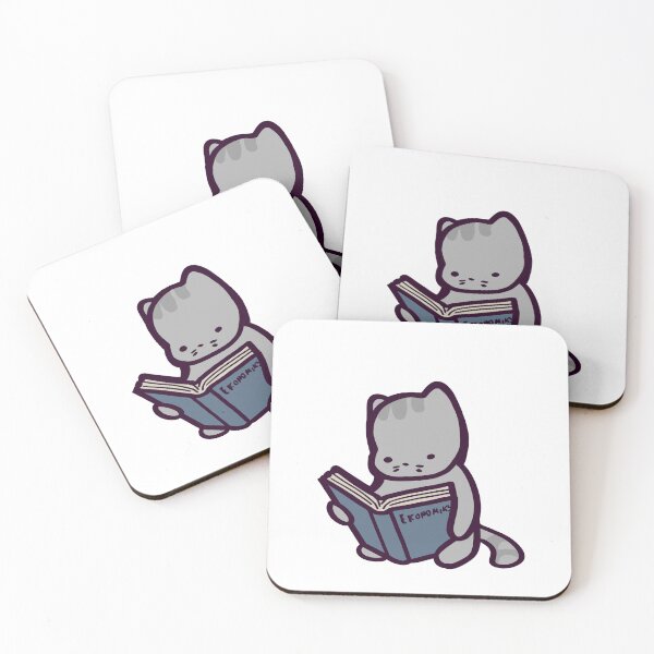 Item preview, Funny Cat Studying Kitty Economics designed and sold by ThumboArtBumbo.