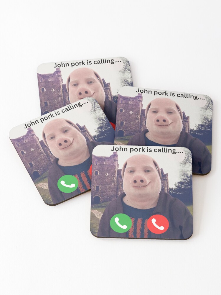 John Pork Is Calling Meme Sticker for Sale by austriforest