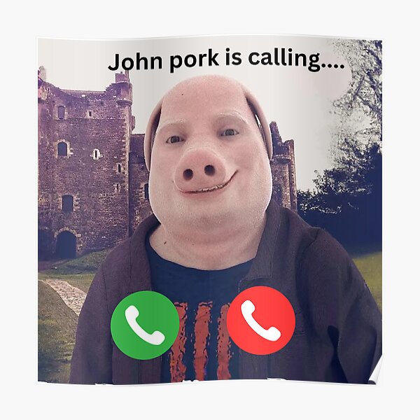 John Pork Is Calling Funny Answer Call Phone Vector Backpack