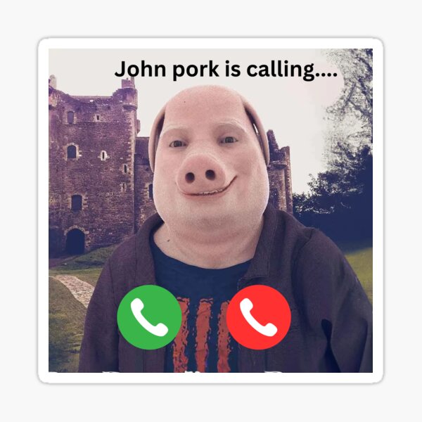  John Pork Is Calling Funny Answer Call Phone PopSockets  Swappable PopGrip : Cell Phones & Accessories