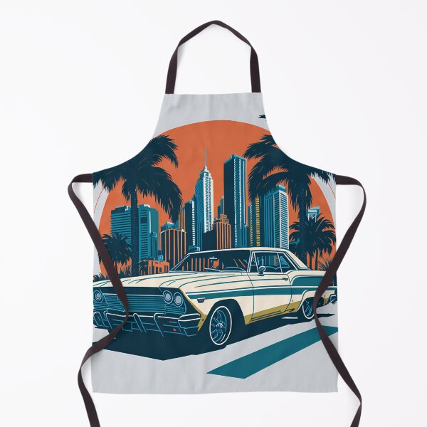 Item preview, Retro Ride: Classic Car Miami Street Vector Design| Miami Vibes: Vintage Car in Vector Street Art designed and sold by RedArtG09.