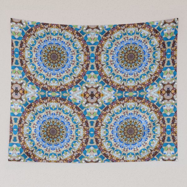 Item preview, Rock Mosaic Mandala colorful designed and sold by Chellie Bock.