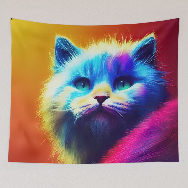 Item preview, Fur nose Choupette, the lively and colorful cat beauty designed and sold by Pixelboys.