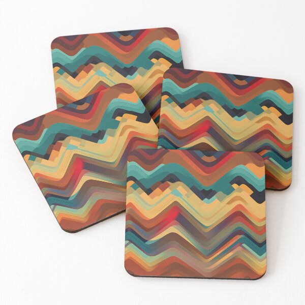 Item preview, Abstract Chevron pattern | Watercolor | Retro Colors designed and sold by Hazmat-AI7.