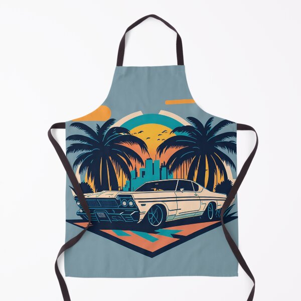 Item preview, Miami Dreamin': Classic Car Street Art in Vector| Vintage Miami: Classic Car Vector Design on the Streets designed and sold by RedArtG09.